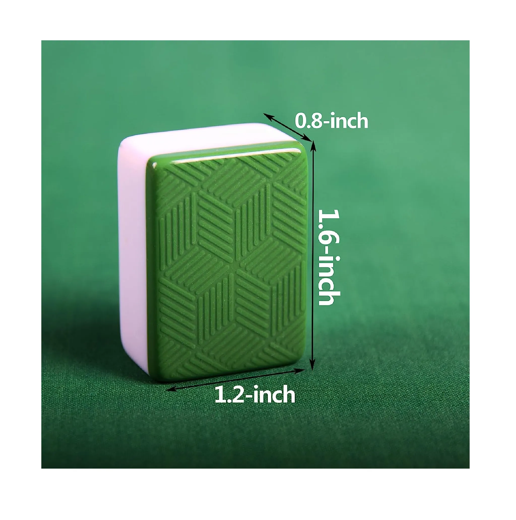 YINIUREN Chinese Mahjong Game Set 1.6 Large 144 Numbered Melamine Tiles English Instruction