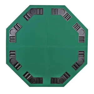 ZENY™ Foldable Poker Table Top Octagon 8 Players Poker Game Tabletop w/Carrying Bag